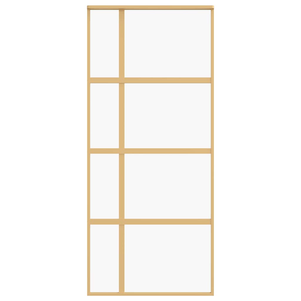 Schiebetür Golden 90x205 cm ESG-Klarglas und Aluminium