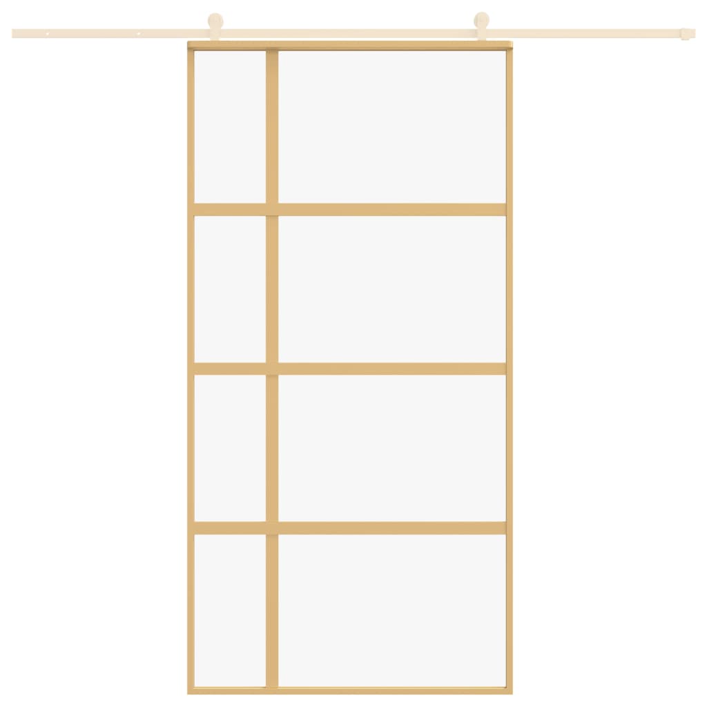 Schiebetür Golden 102,5x205 cm ESG-Klarglas und Aluminium