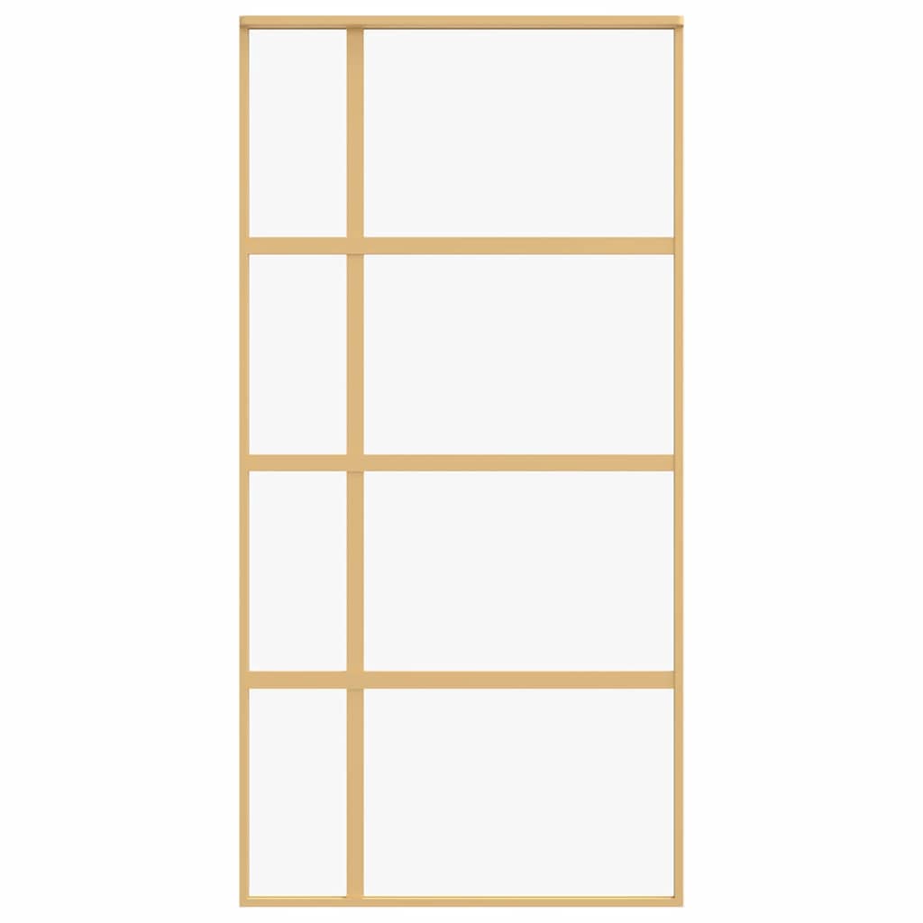 Schiebetür Golden 102,5x205 cm ESG-Klarglas und Aluminium