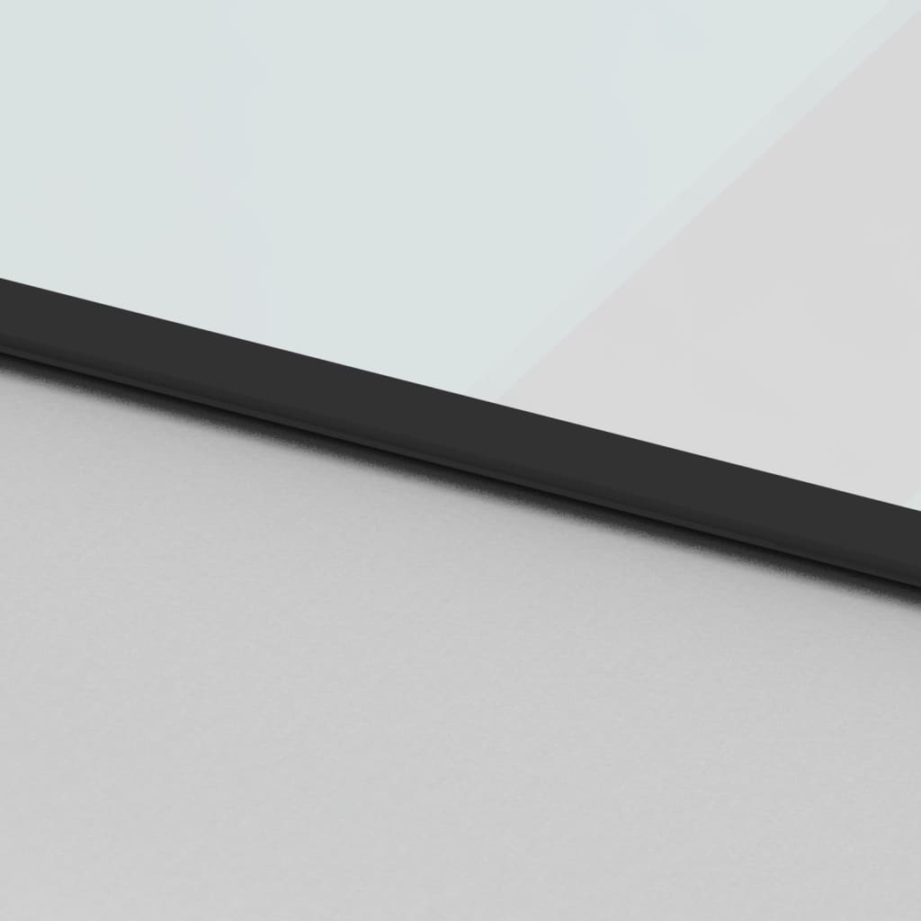 Schiebetür Schwarz 76x205 cm Hartglas und Aluminium