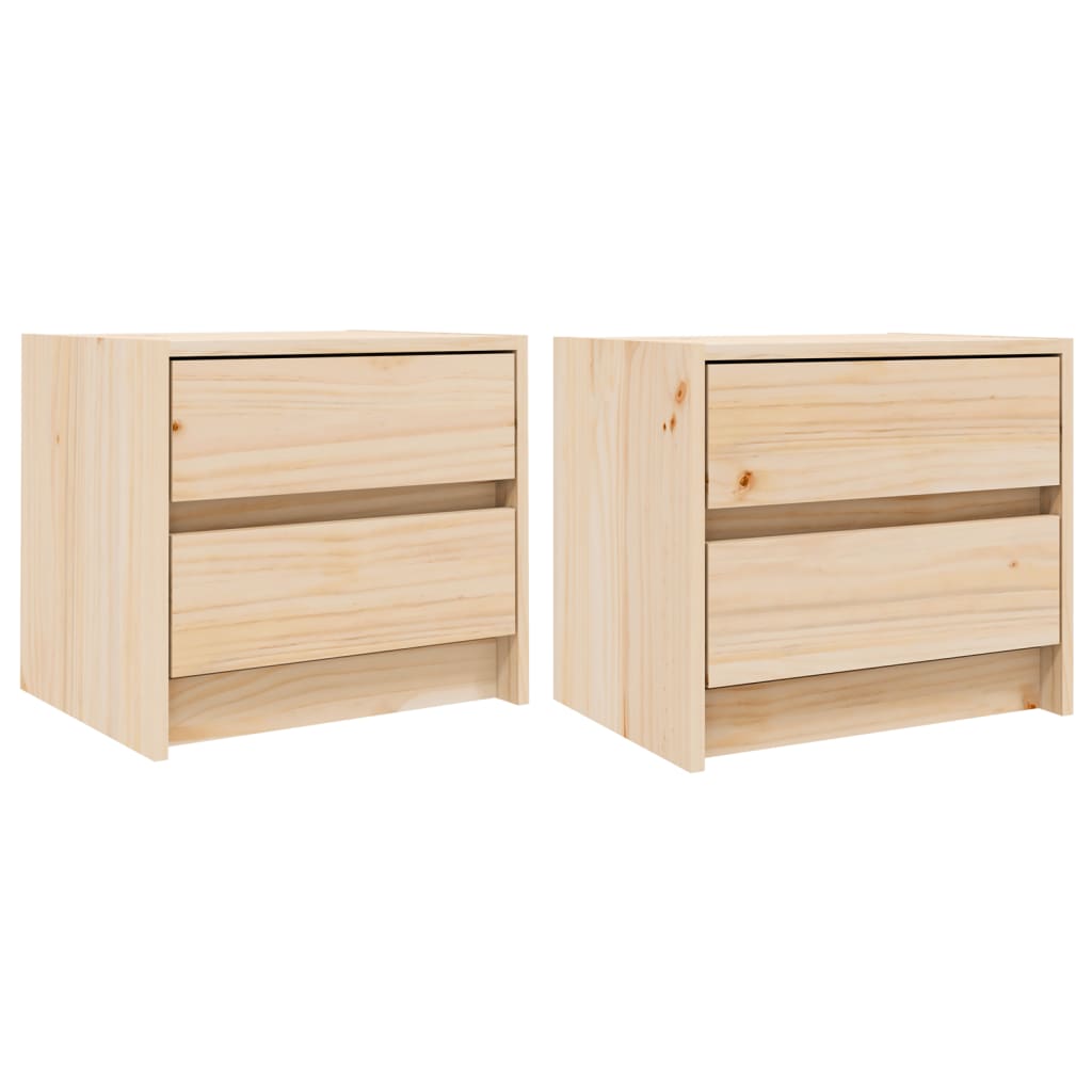 Bedside tables 2 pcs. 40x31x35.5 cm solid pine wood