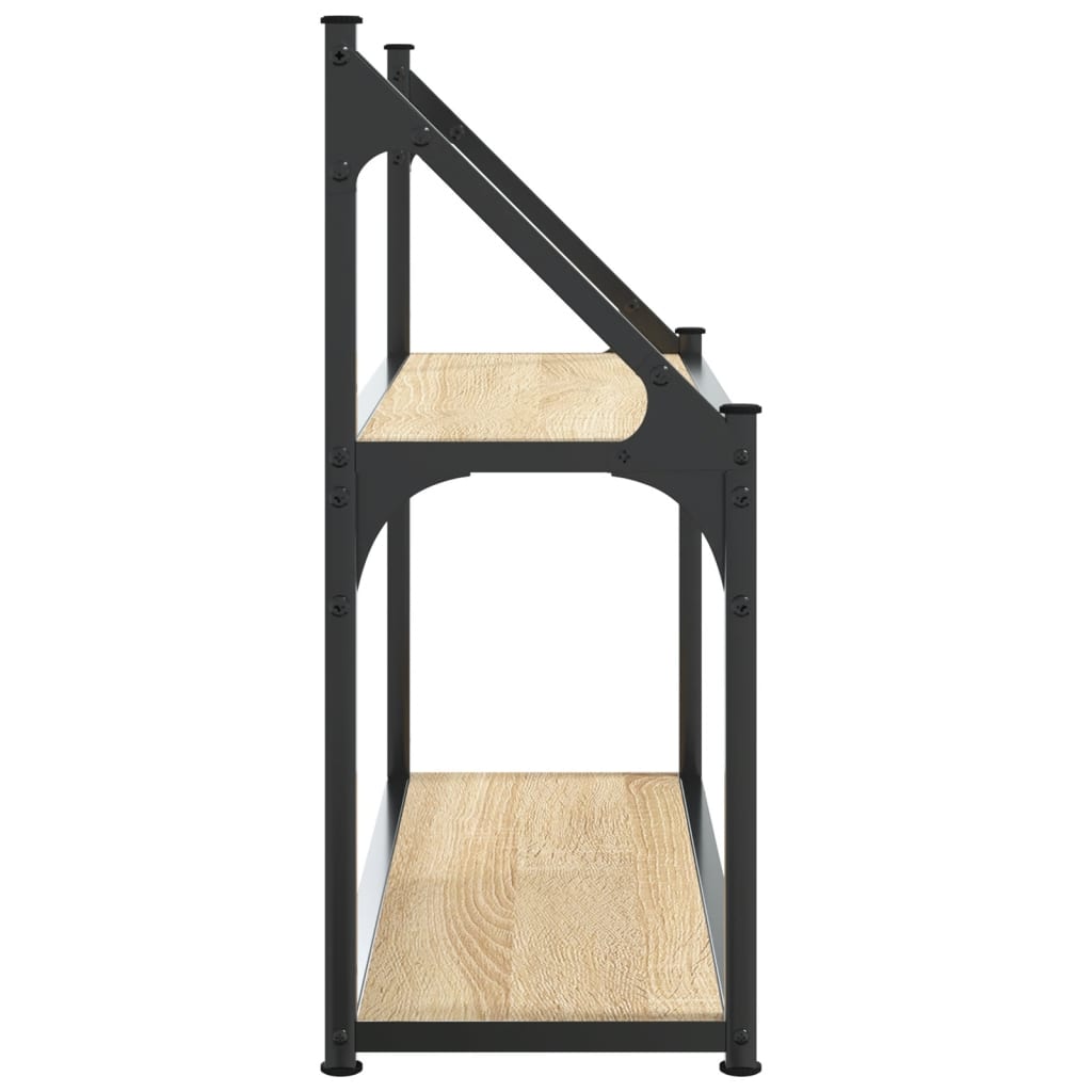 Wall shelf 2 compartments Sonoma oak 60x21x51 cm wood material