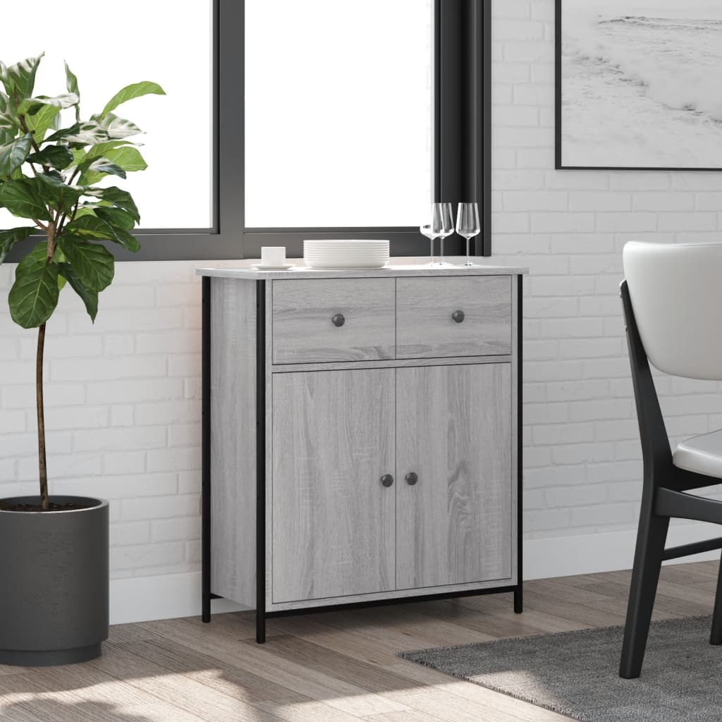 Sideboard Grey Sonoma 70x30x80 cm Wood Material