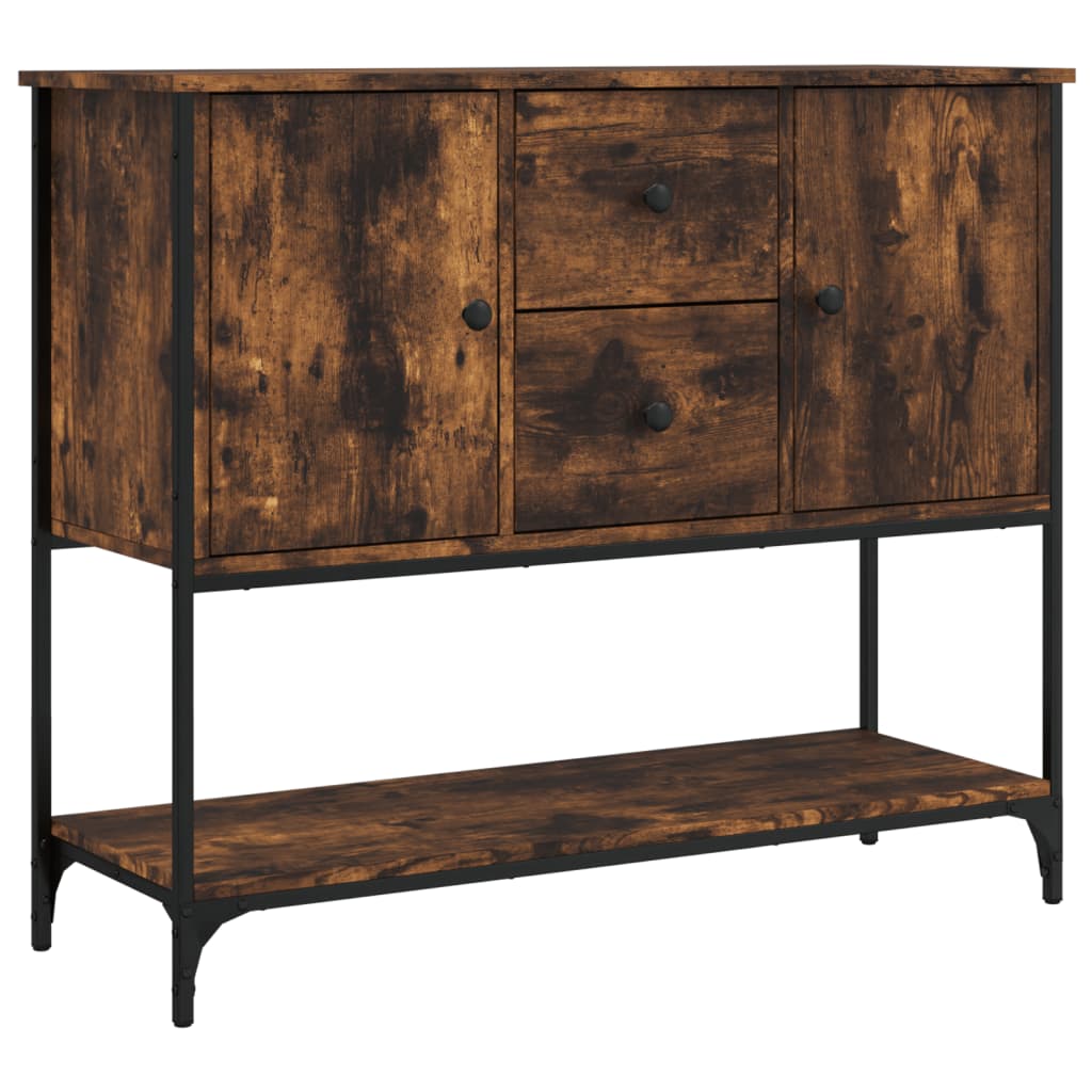 Sideboard smoked oak 100x36x85 cm wood material