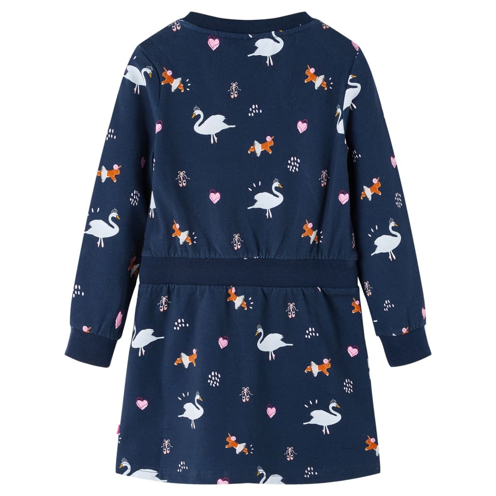 Kinderkleid mit Langen Ärmeln Marineblau 92