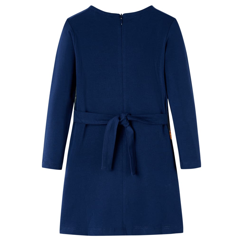 Kinderkleid mit Langen Ärmeln Marineblau 116