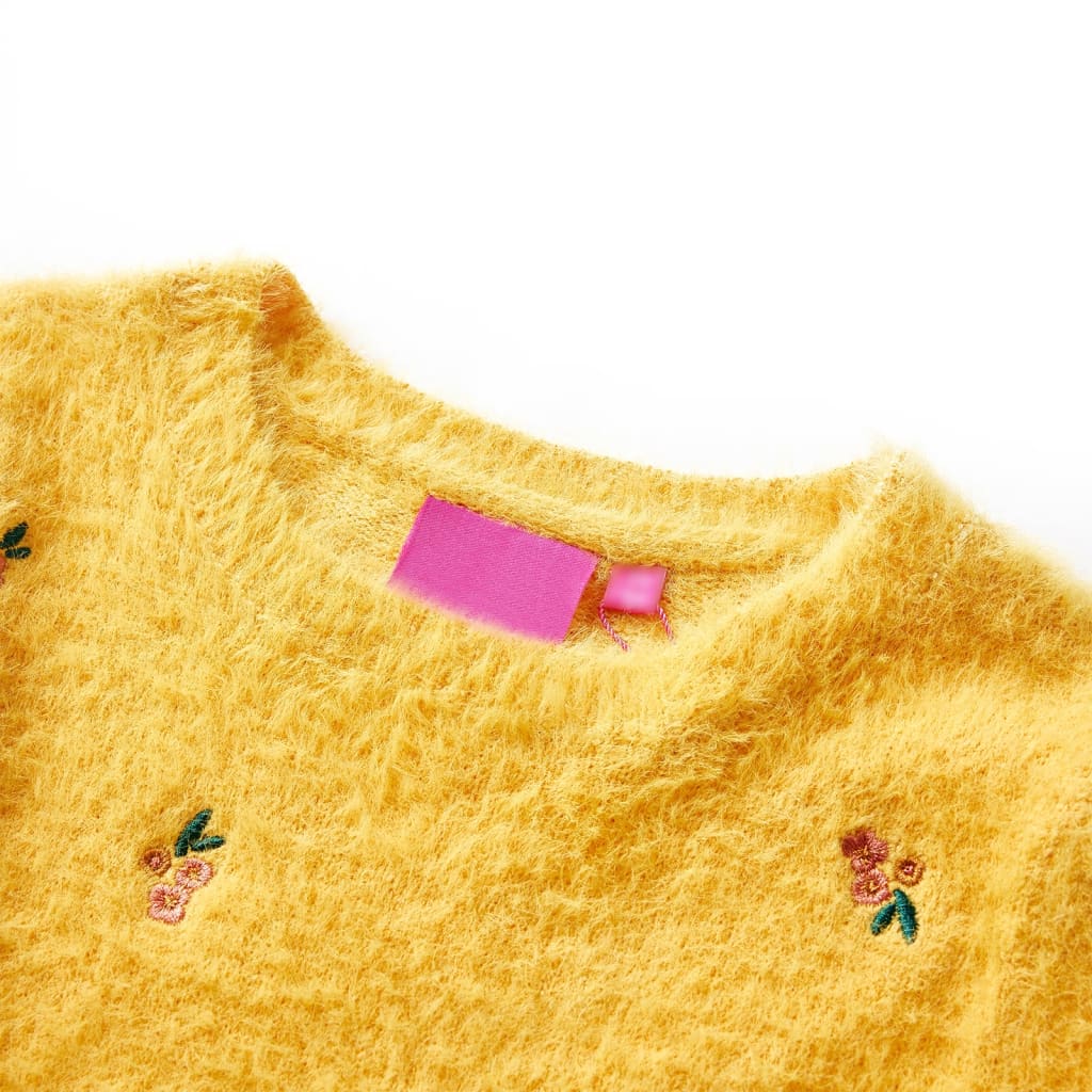 Kinderpullover Gestrickt Ocker 116