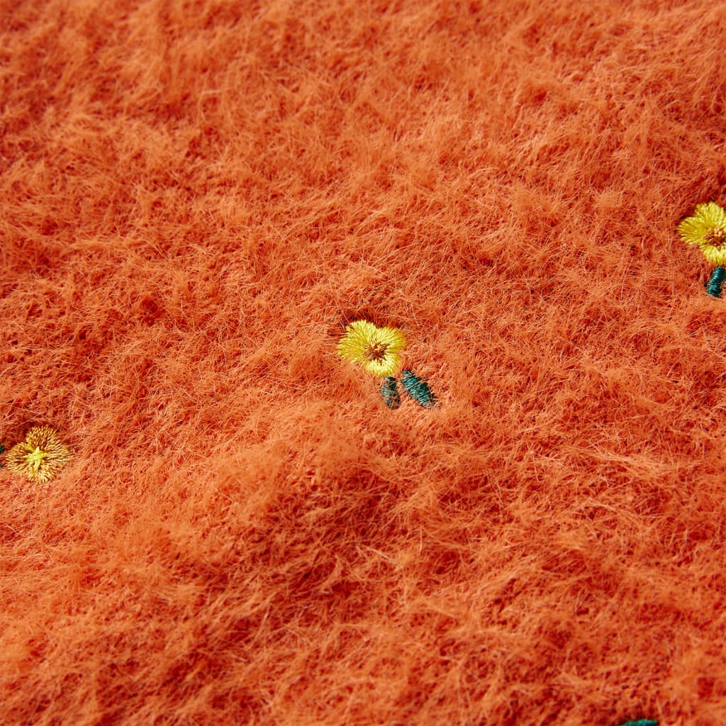 Kinderpullover Gestrickt Dunkelorange 92