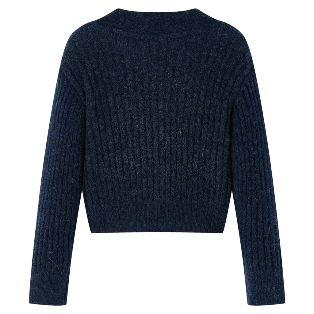 Kinder-Strickjacke Marineblau 128