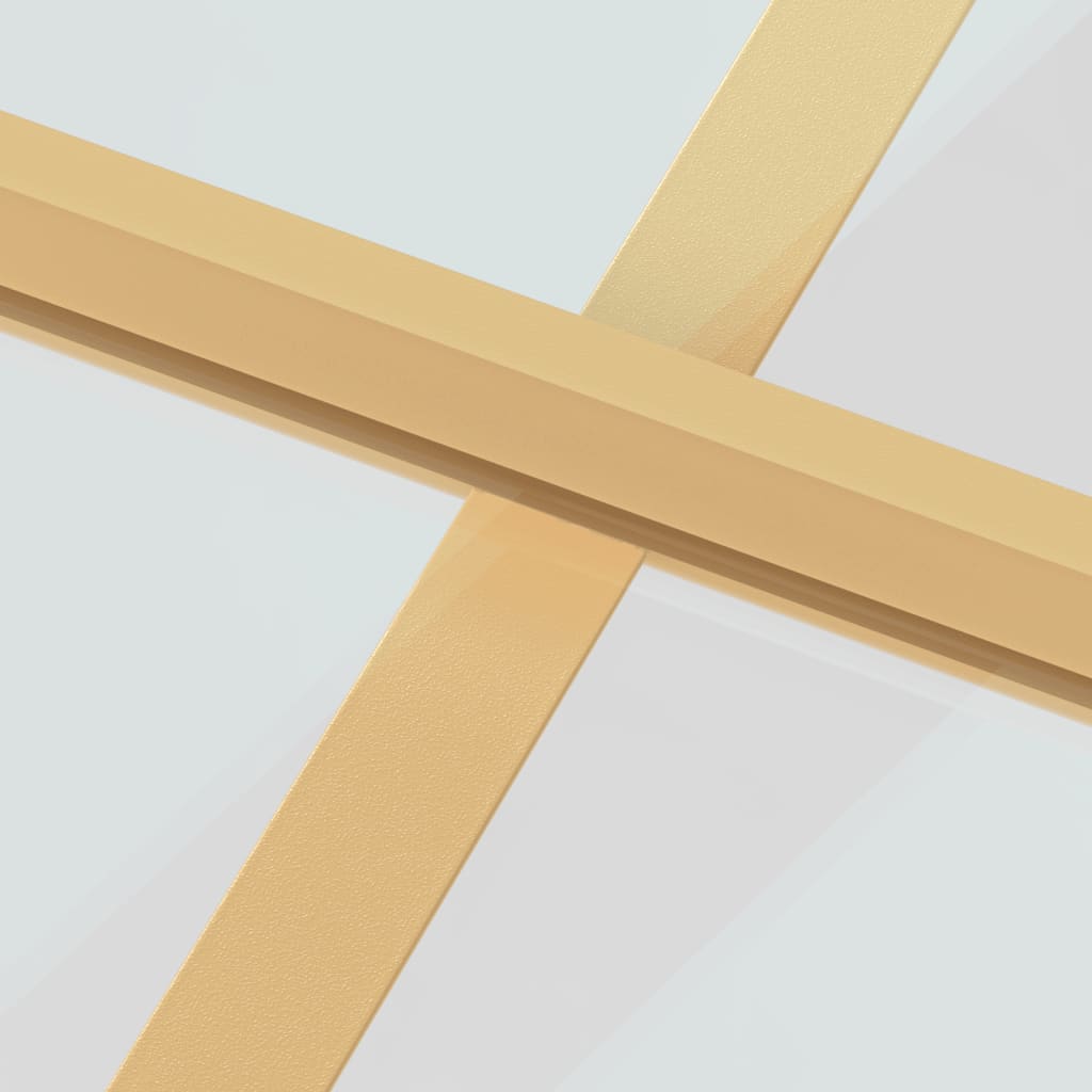 Innentür Schlank Golden 93x201,5 cm Hartglas und Aluminium