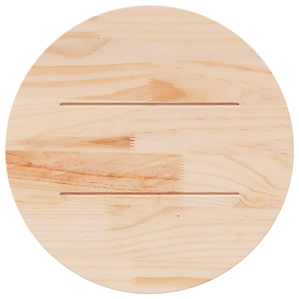 Table top round Ø70x3 cm solid pine wood