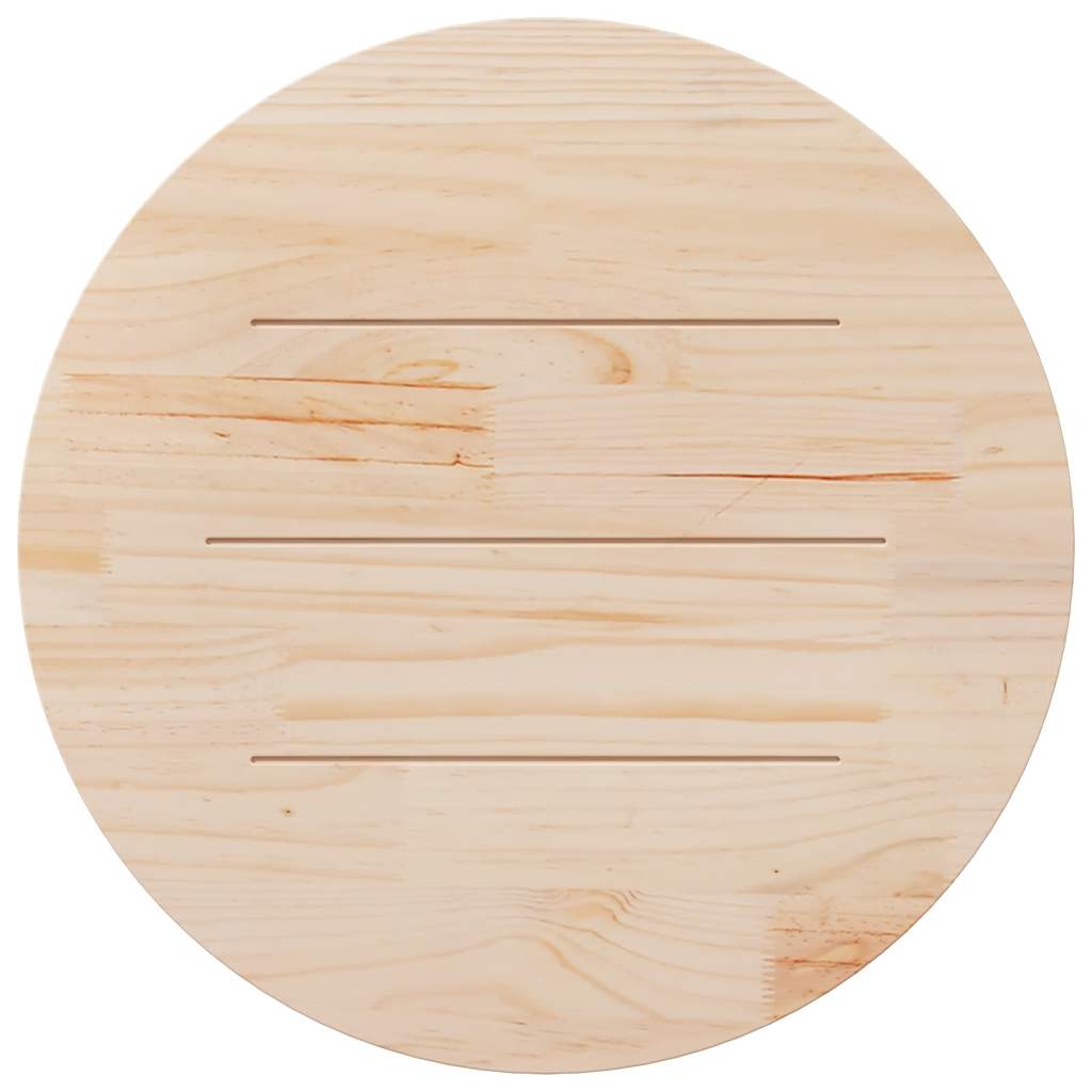 Table top round Ø90x3 cm solid pine wood