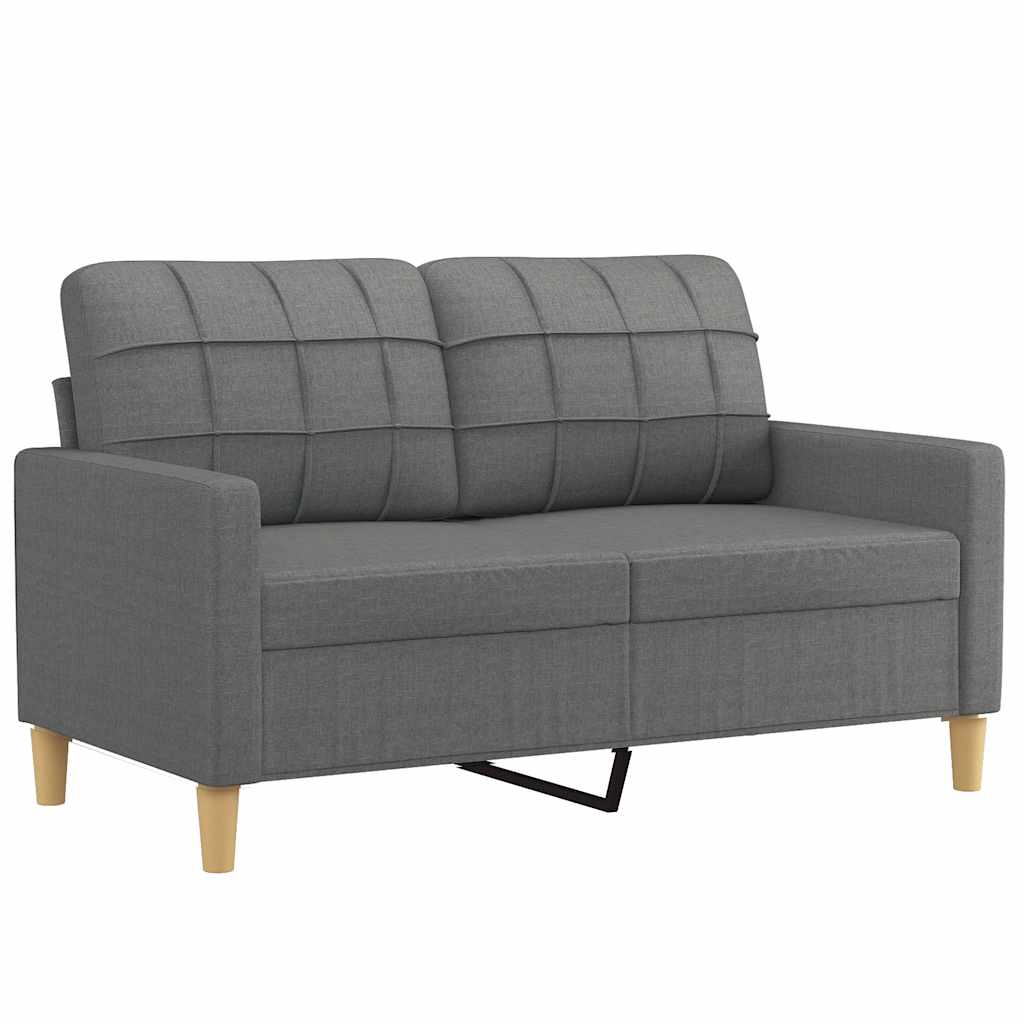 2-Sitzer-Sofa Dunkelgrau 120 cm Stoff