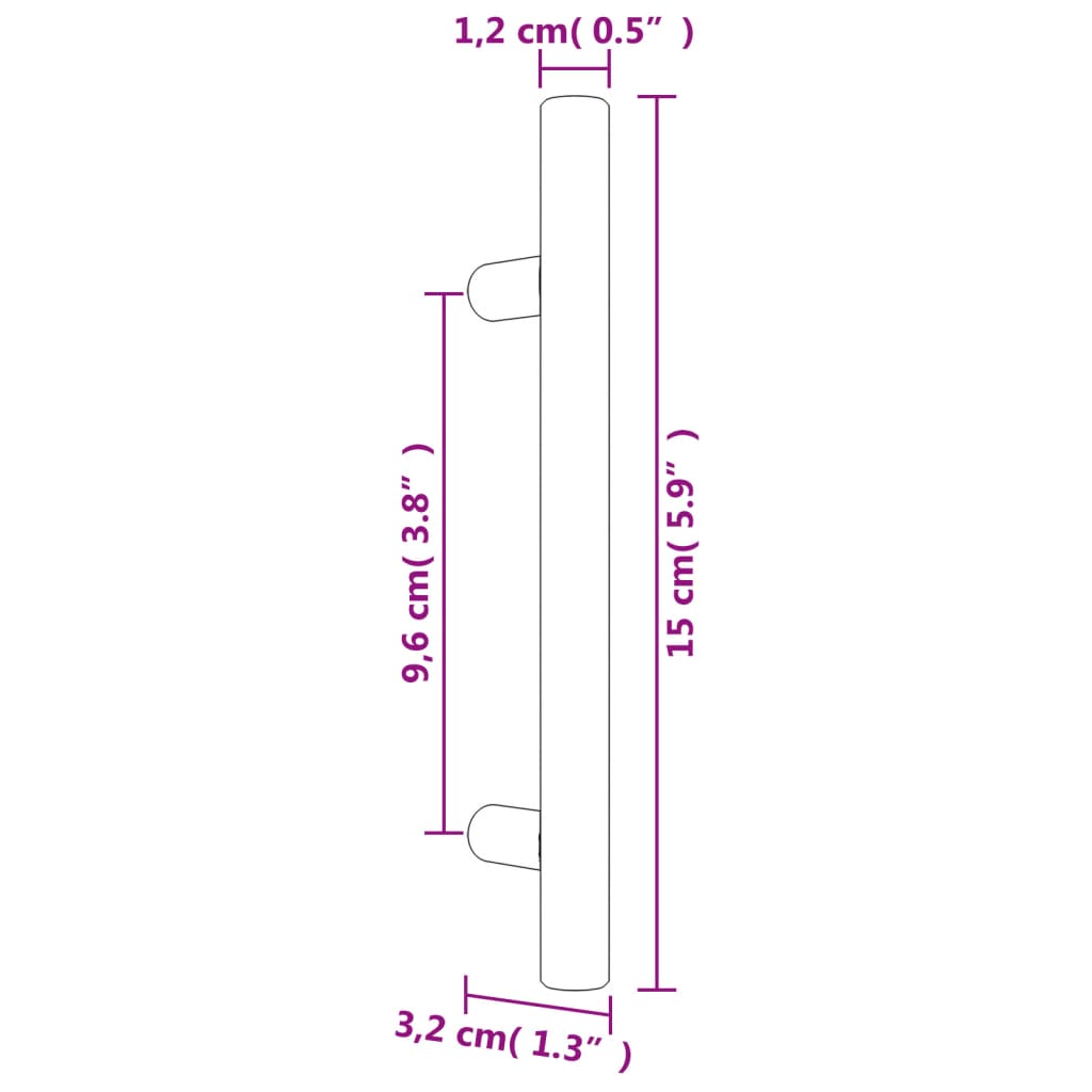 Möbelgriffe 20 Stk. Silbern 96 mm Edelstahl