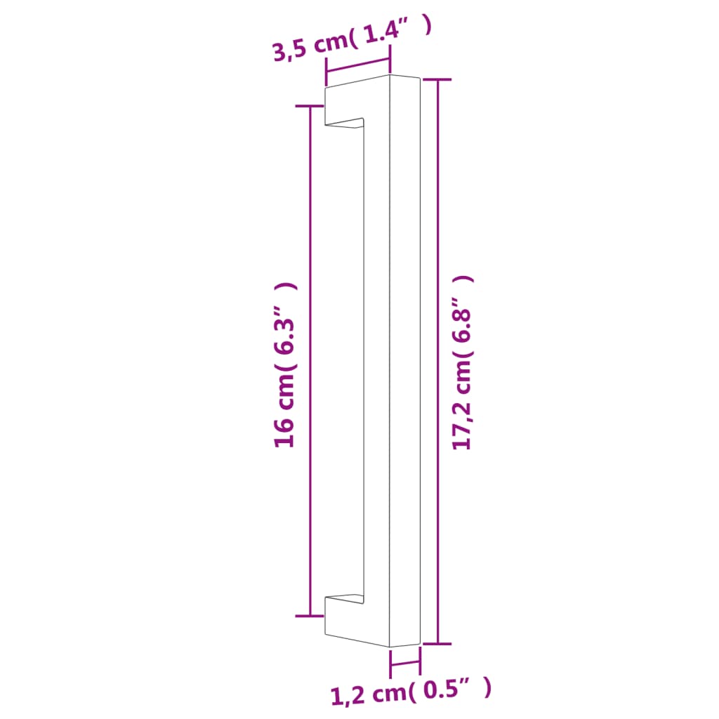Möbelgriffe 20 Stk. Schwarz 160 mm Edelstahl