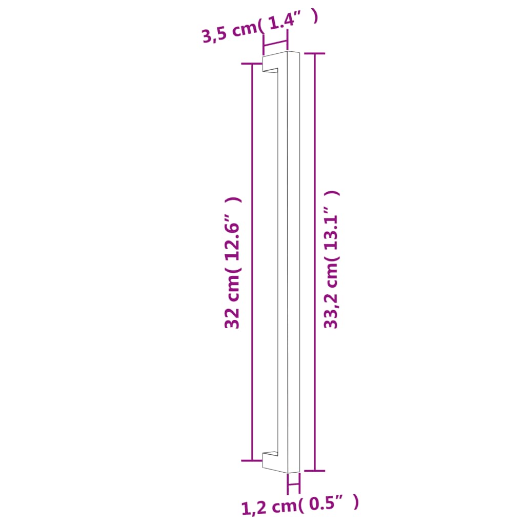 Möbelgriffe 20 Stk. Bronzen 320 mm Edelstahl