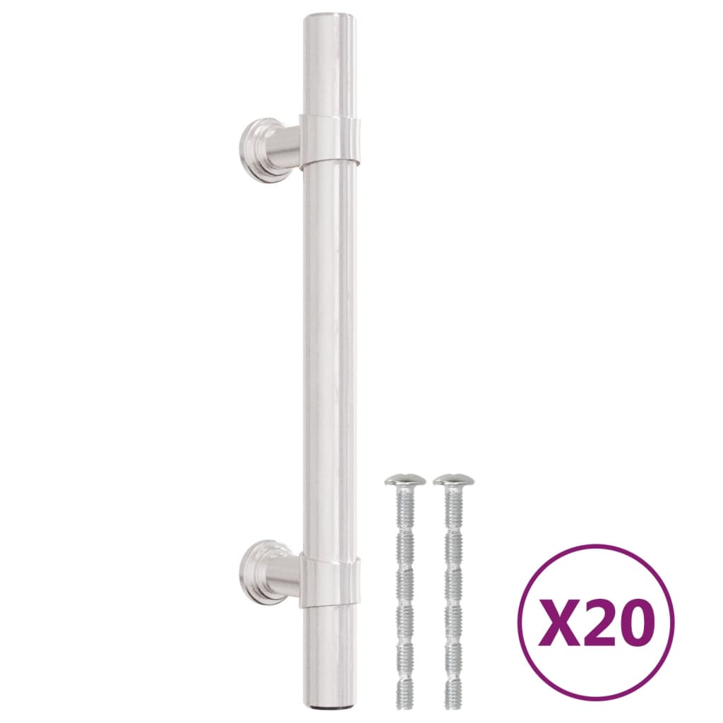 Möbelgriffe 20 Stk. Silbern 96 mm Edelstahl