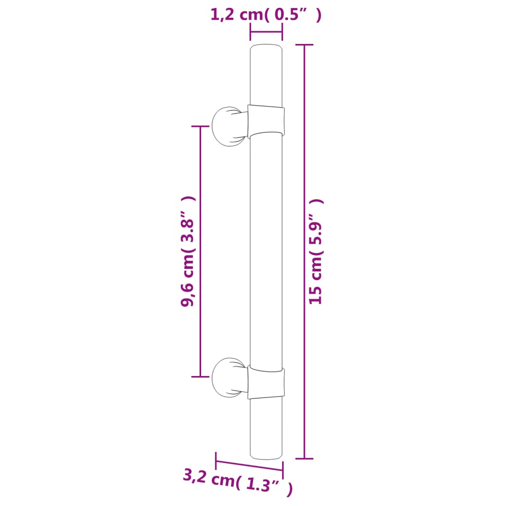 Möbelgriffe 20 Stk. Silbern 96 mm Edelstahl