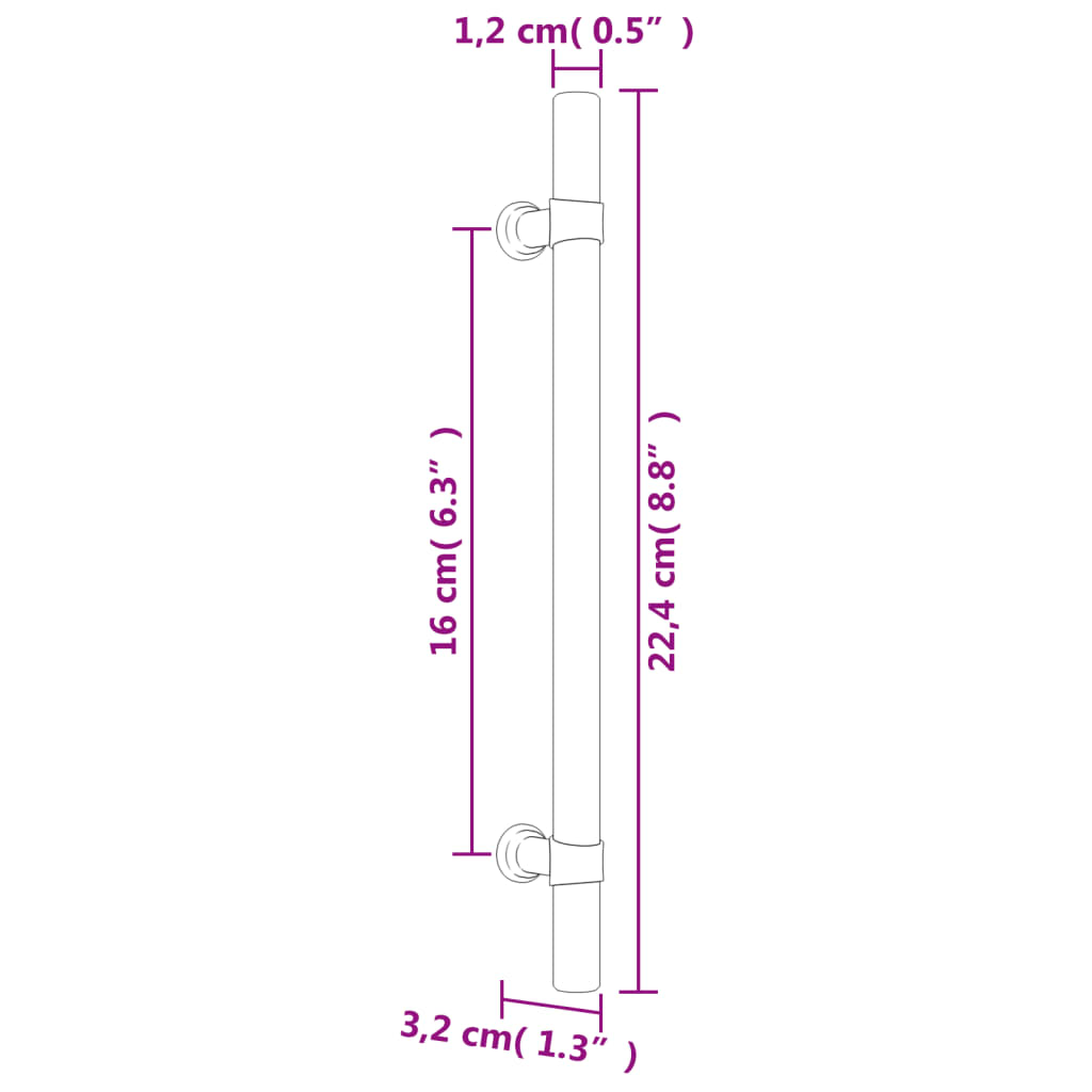 Möbelgriffe 20 Stk. Silbern 160 mm Edelstahl