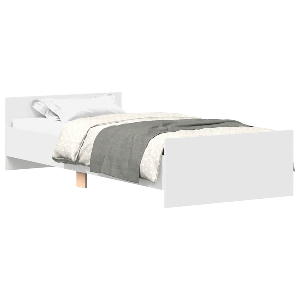 Bed frame white 90x190 cm wood material