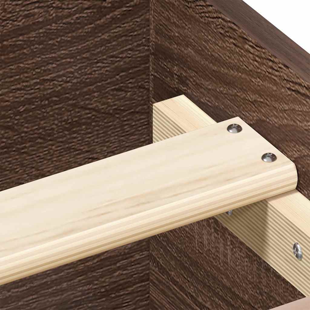 Bettgestell mit Kopf- und Fußteil Braun Eiche-Optik 120x200 cm