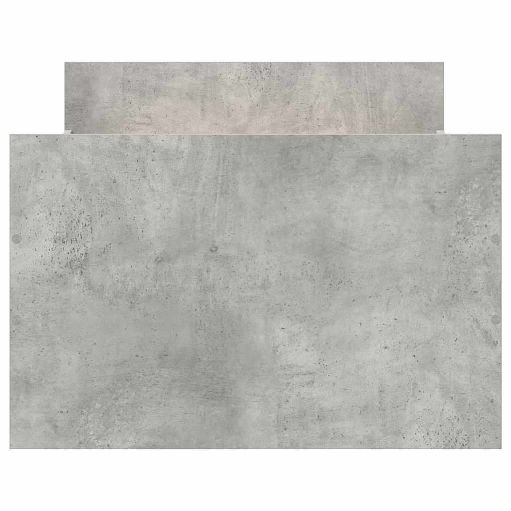 Bettgestell mit Kopf- und Fußteil Betongrau 75x190 cm