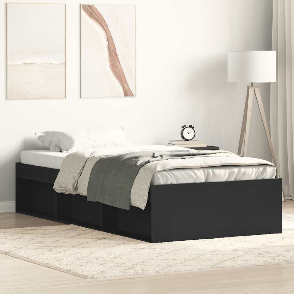 Bettgestell Schwarz 90x200 cm