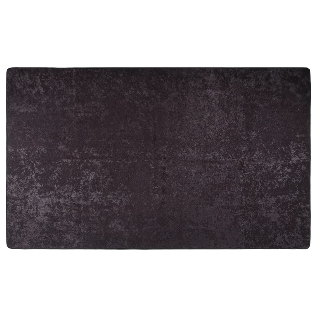 Teppich Waschbar Anthrazit 120x170 cm Rutschfest