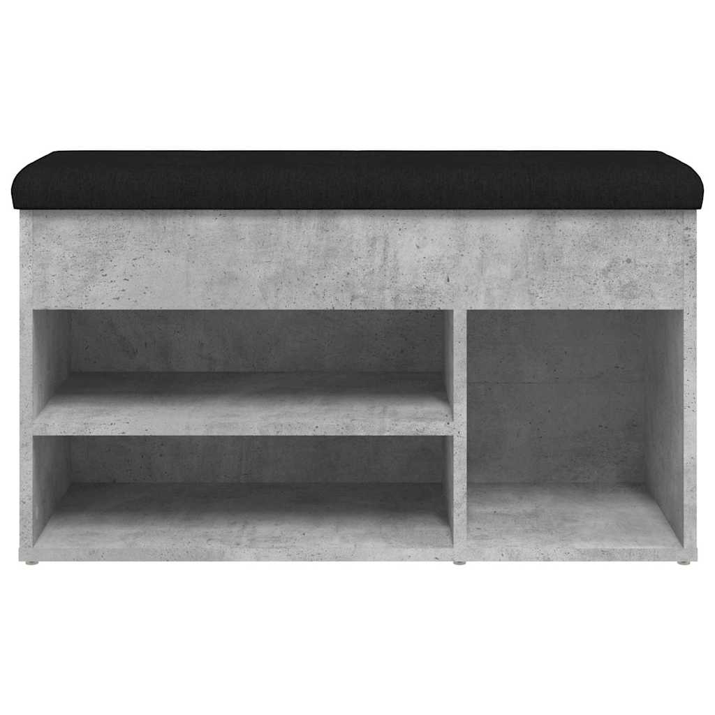 Schuhbank Betongrau 82x32x45,5 cm Holzwerkstoff