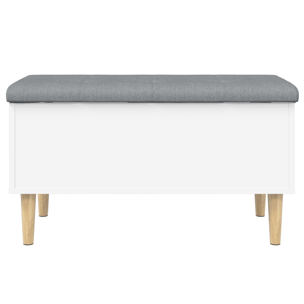 Bench with storage space White 82x42x46 cm Wood material