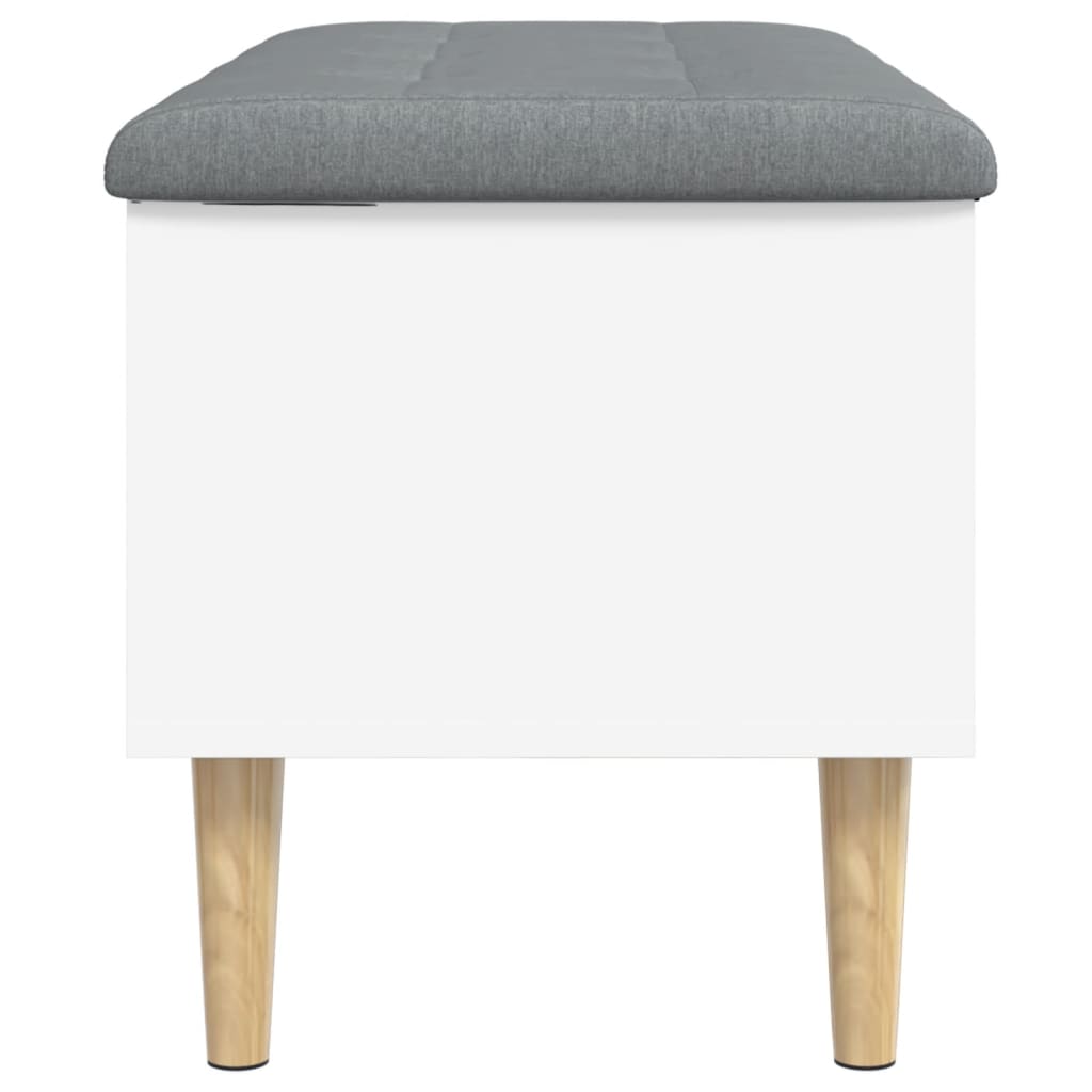 Bench with storage space White 82x42x46 cm Wood material