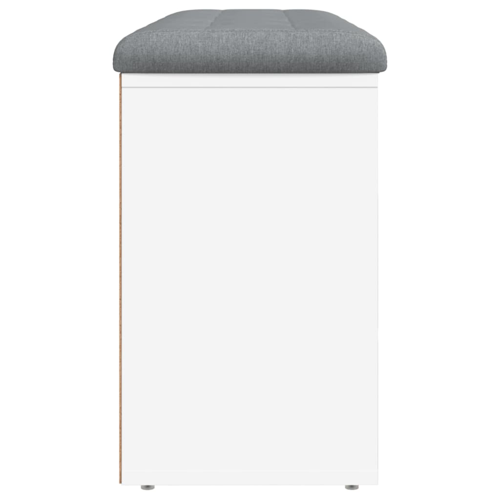 Shoe Bench White 102x32x50 cm Wood Material