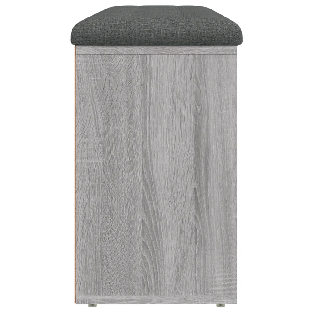 Shoe Bench Grey Sonoma 102x32x50 cm Wood Material