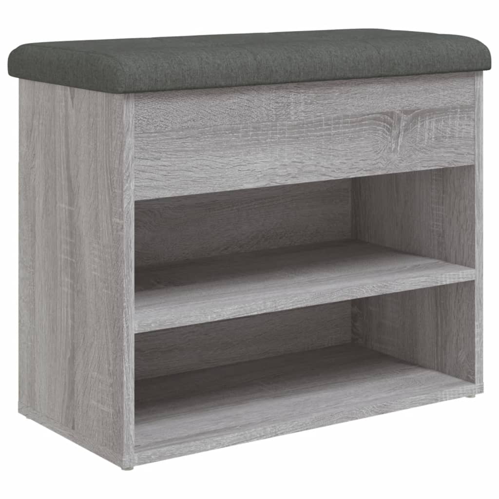 Shoe Bench Grey Sonoma 62x32x50 cm Wood Material