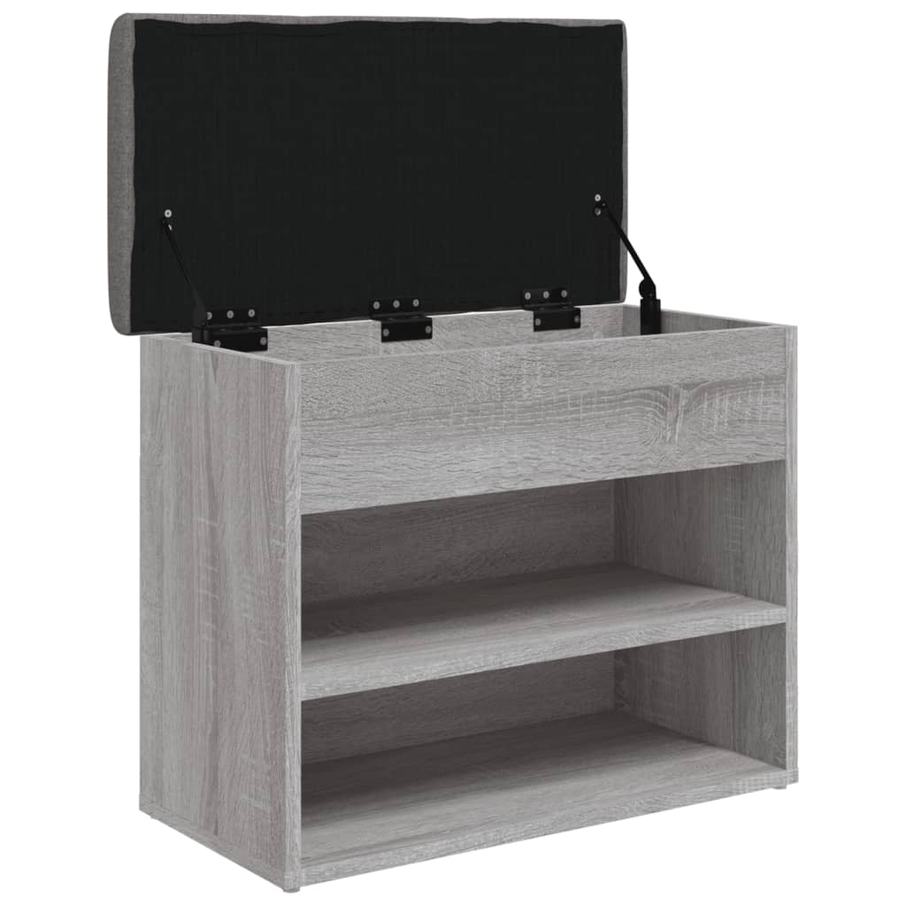 Shoe Bench Grey Sonoma 62x32x50 cm Wood Material