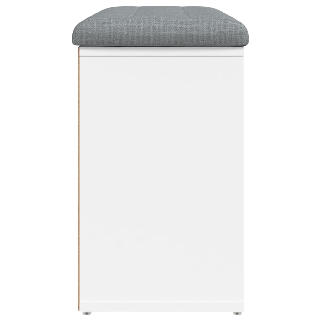 Shoe Bench White 82x32x50 cm Wood Material