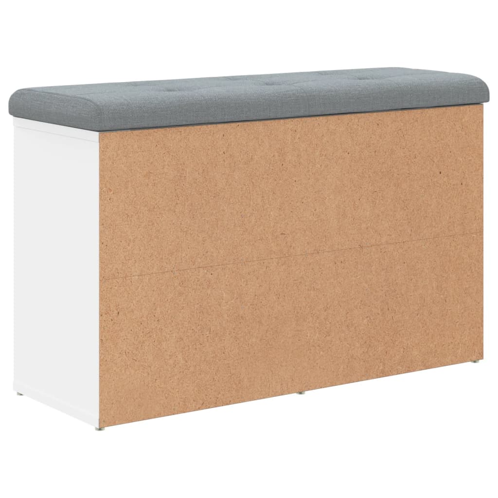 Shoe Bench White 82x32x50 cm Wood Material