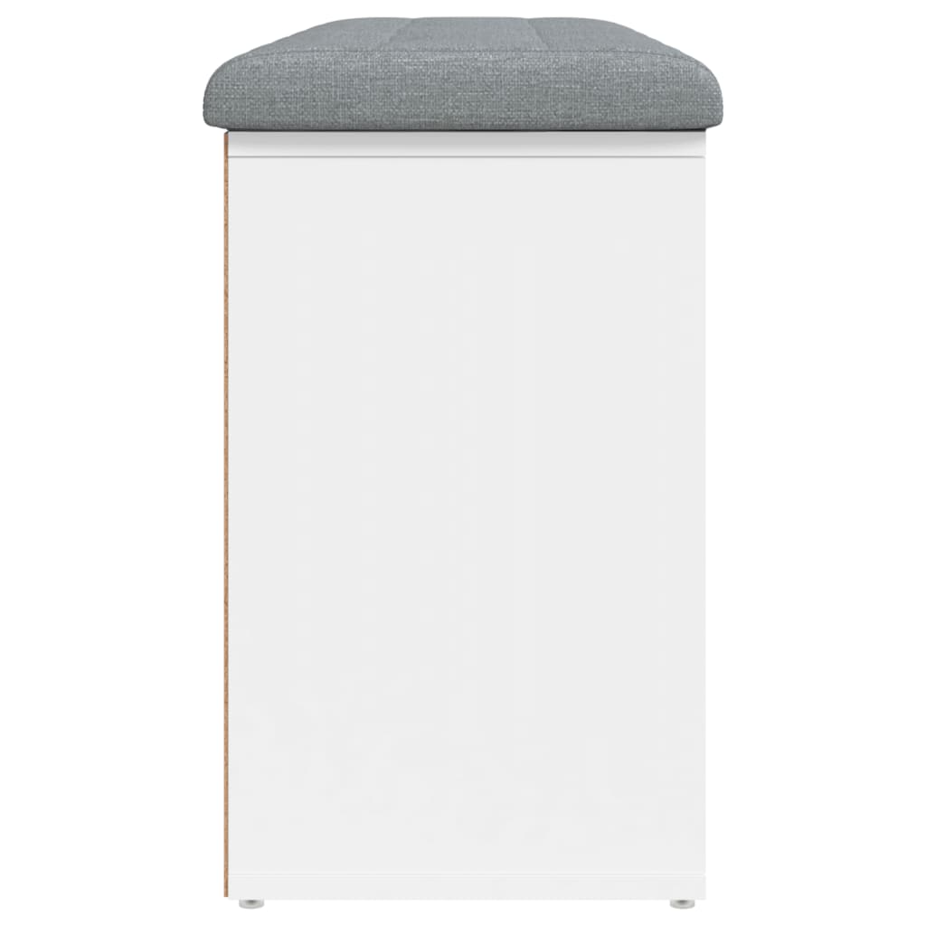 Shoe Bench White 102x32x50 cm Wood Material