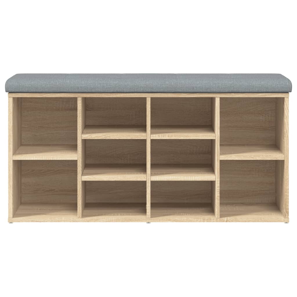 Shoe bench Sonoma oak 102x32x50 cm wood material