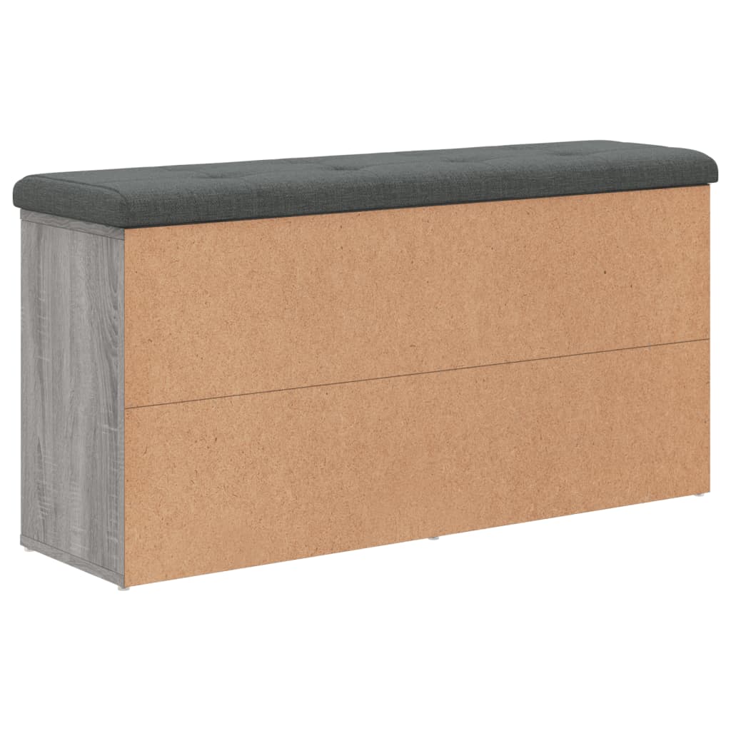 Shoe Bench Grey Sonoma 102x32x50 cm Wood Material