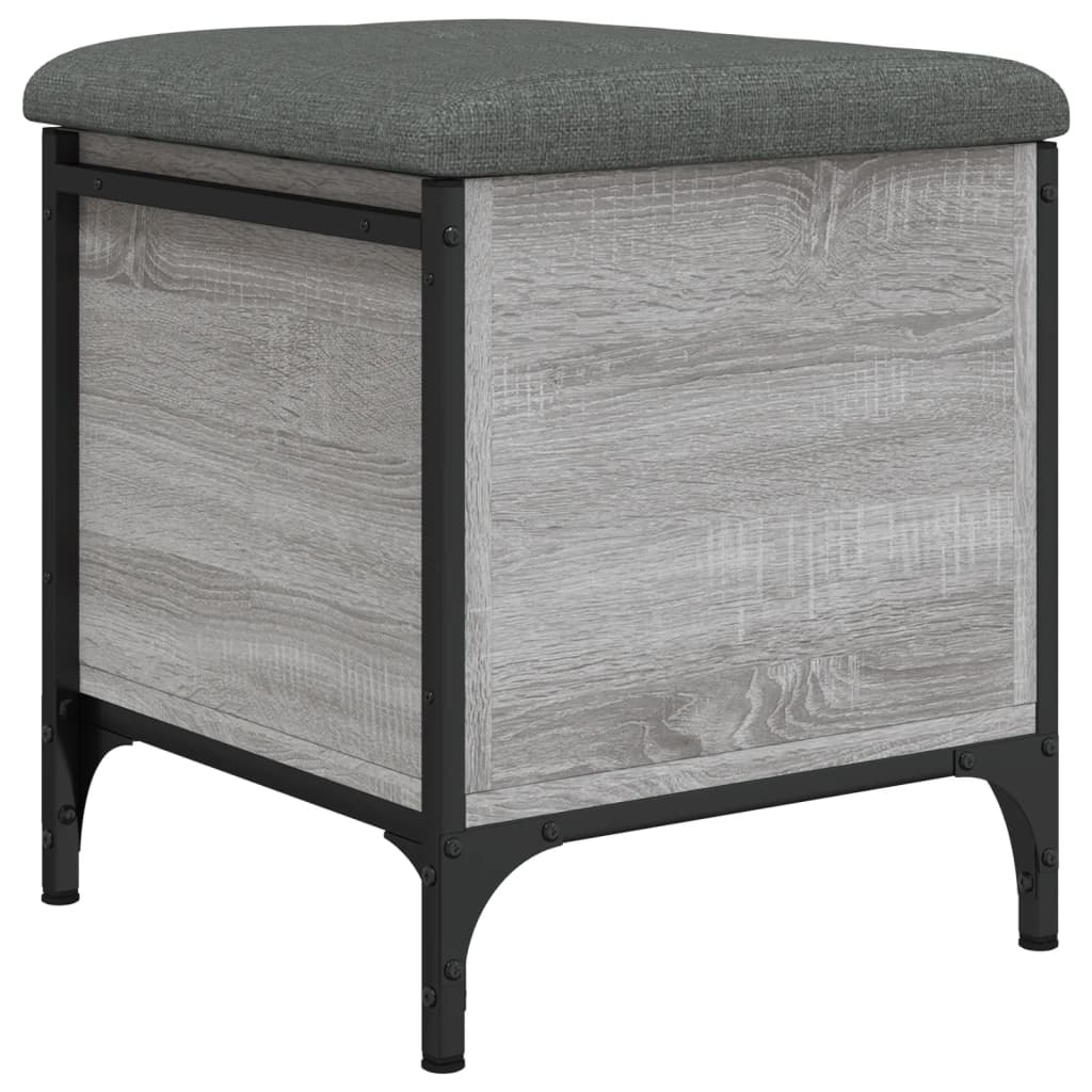 Bench with storage space Grey Sonoma 42x42x45 cm wood material