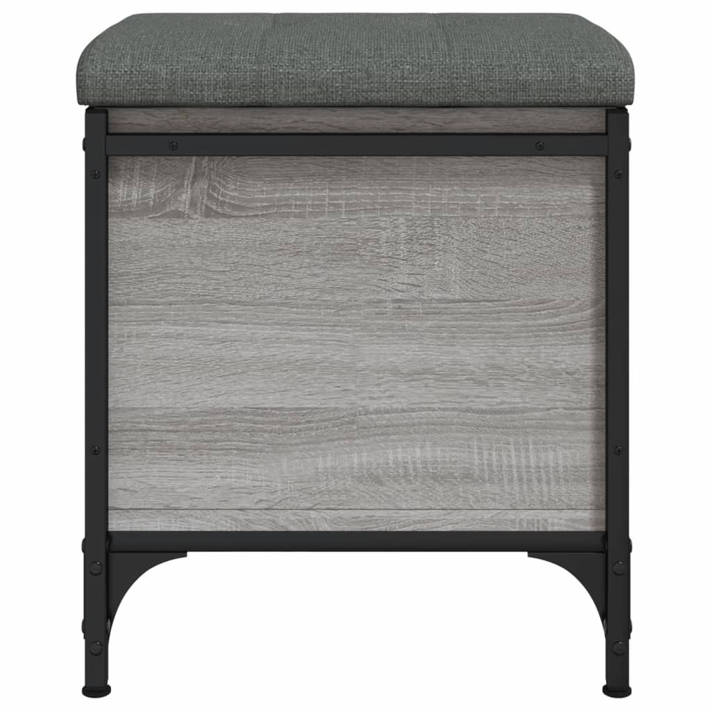 Bench with storage space Grey Sonoma 42x42x45 cm wood material