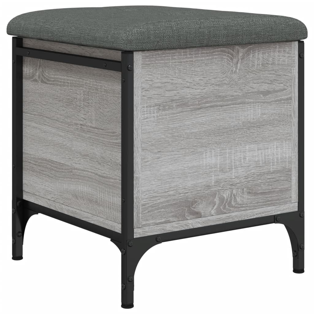 Bench with storage space Grey Sonoma 42x42x45 cm wood material