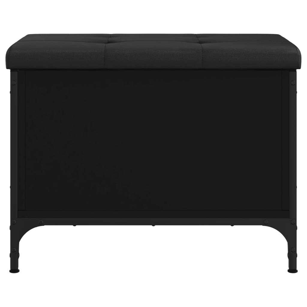 Bench with storage space Black 62x42x45 cm Wood material