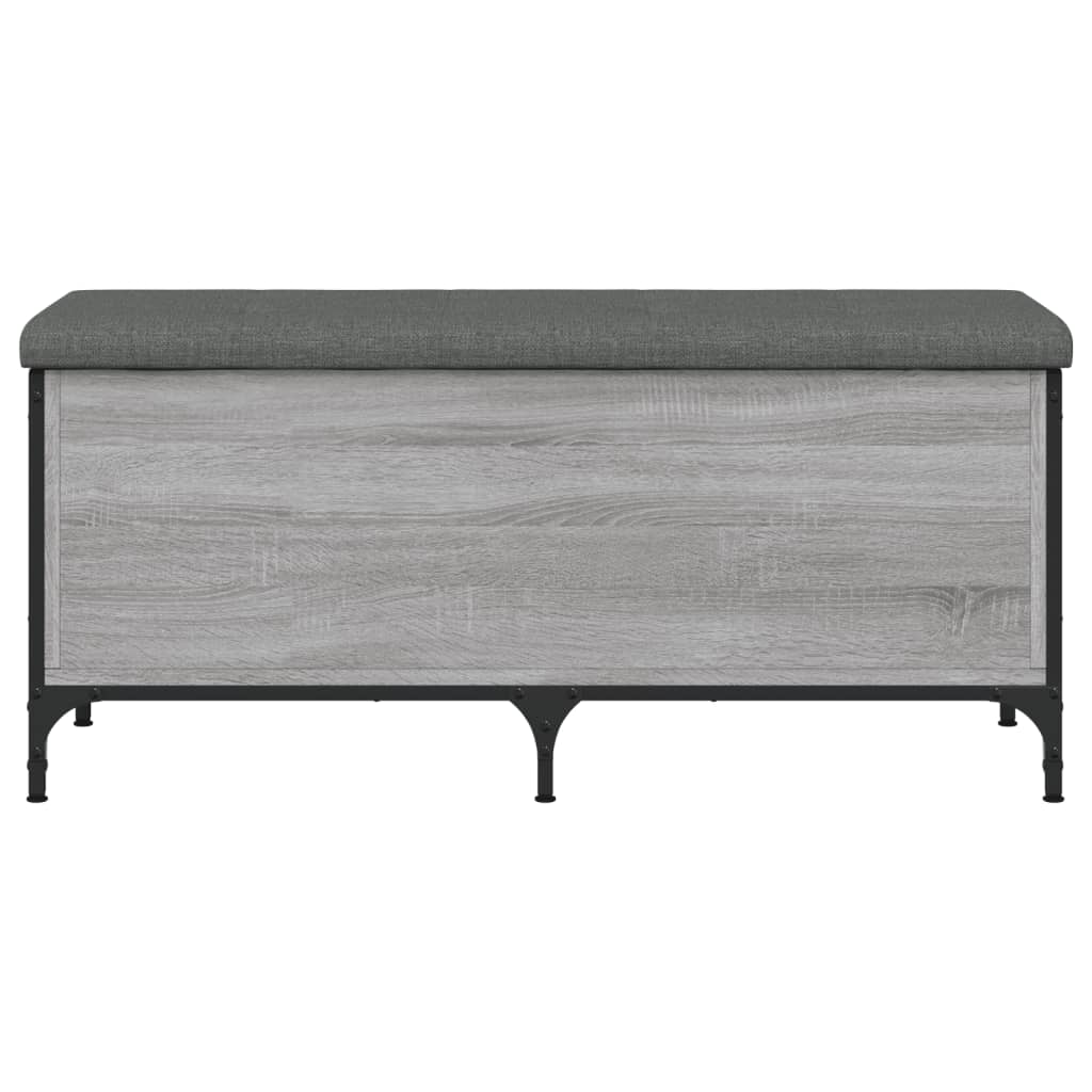 Bench with storage space Grey Sonoma 102x42x45 cm wood material