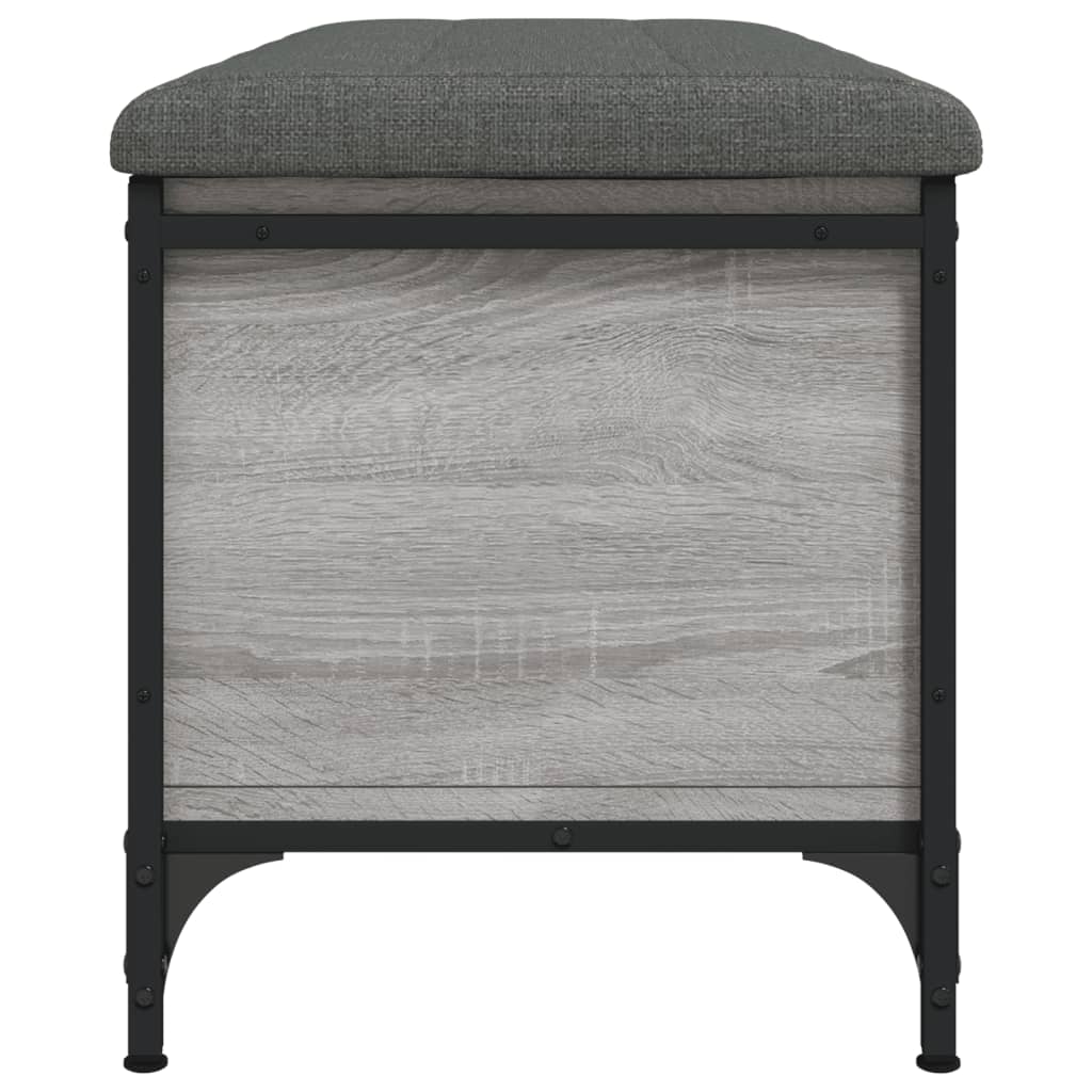 Bench with storage space Grey Sonoma 102x42x45 cm wood material