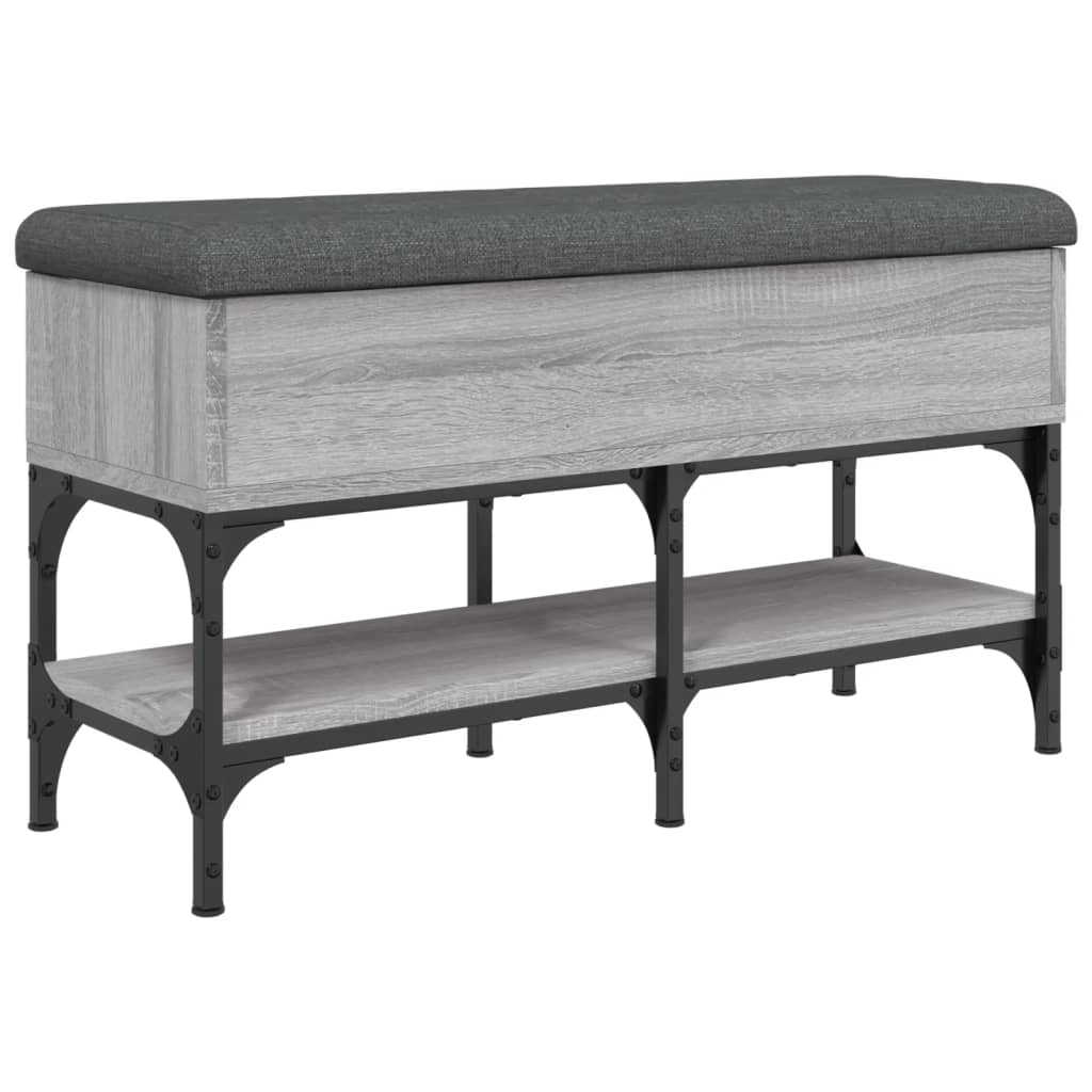 Shoe Bench Grey Sonoma 82x32x45 cm Wood Material