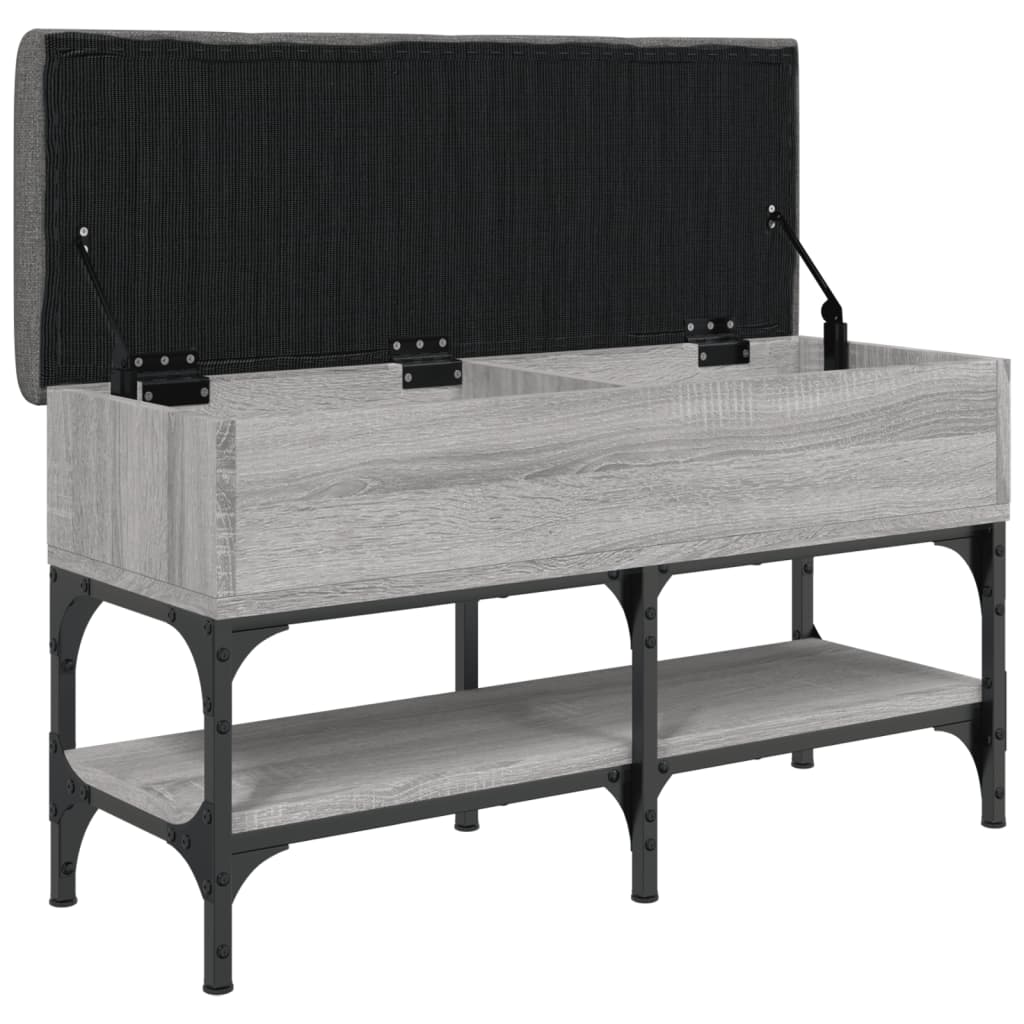 Shoe Bench Grey Sonoma 82x32x45 cm Wood Material