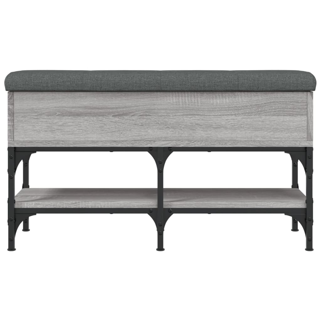 Shoe Bench Grey Sonoma 82x32x45 cm Wood Material