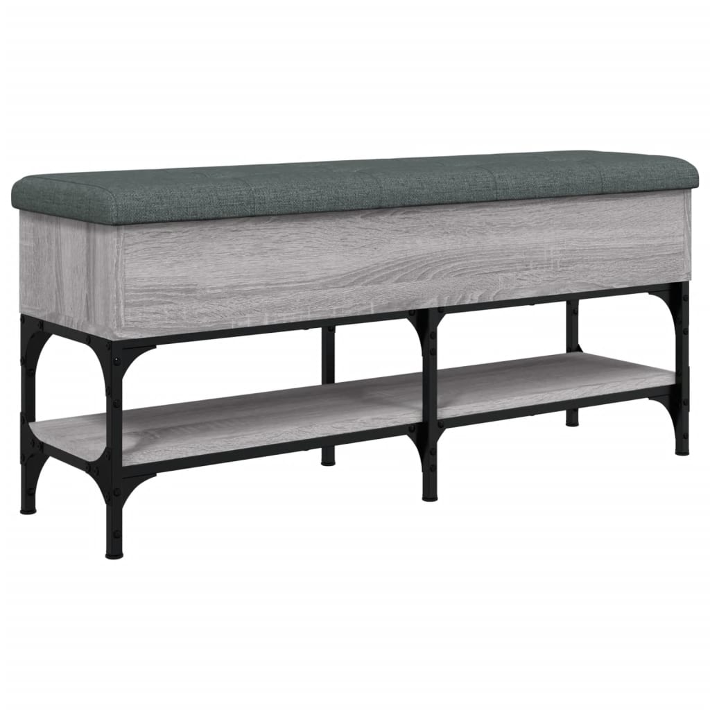 Shoe Bench Grey Sonoma 102x32x45 cm Wood Material